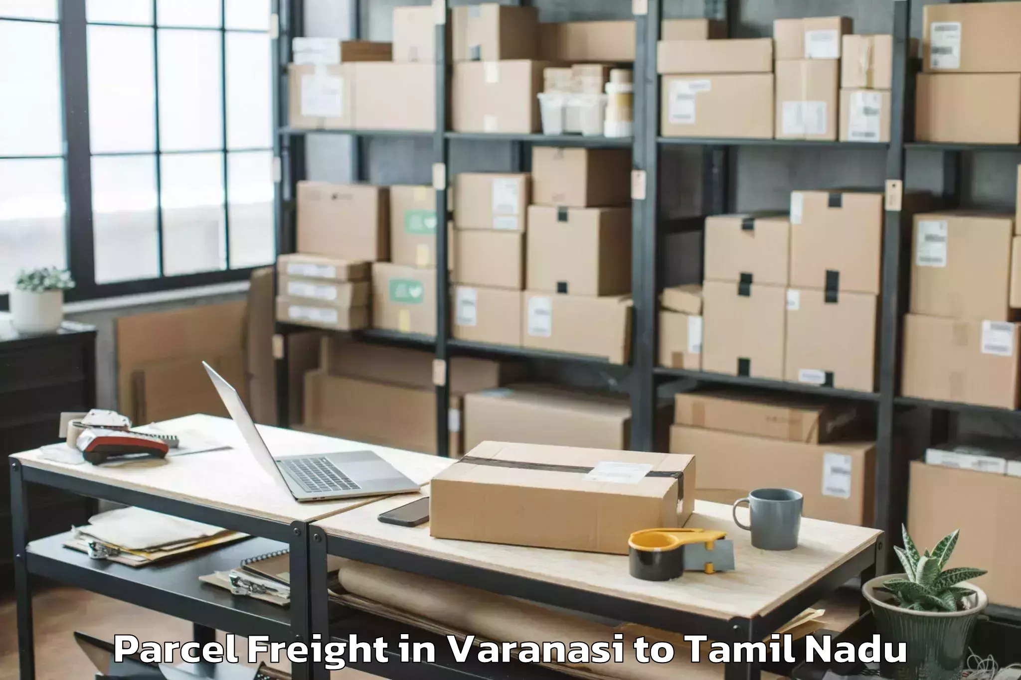 Easy Varanasi to Turaiyur Parcel Freight Booking